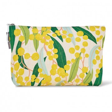 Cosmetic Bag | Golden Wattle | Linen Cotton | Large Cosmetic Bag | Golden Wattle | Linen Cotton | Large